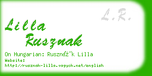 lilla rusznak business card